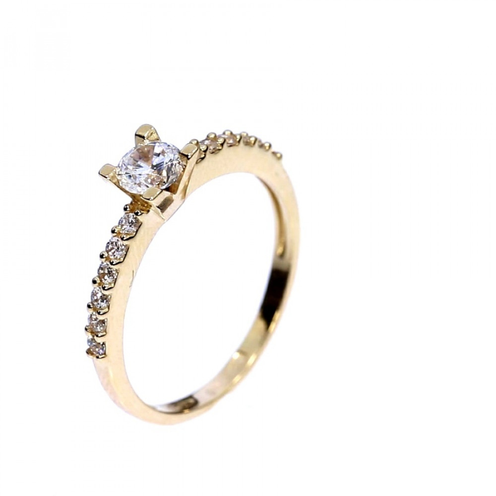 Золотое кольцо с цирконом