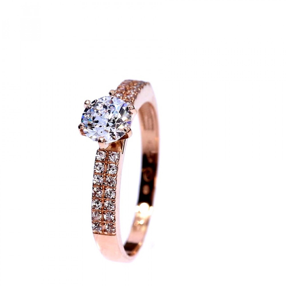 Auksinis žiedas su cirkoniu