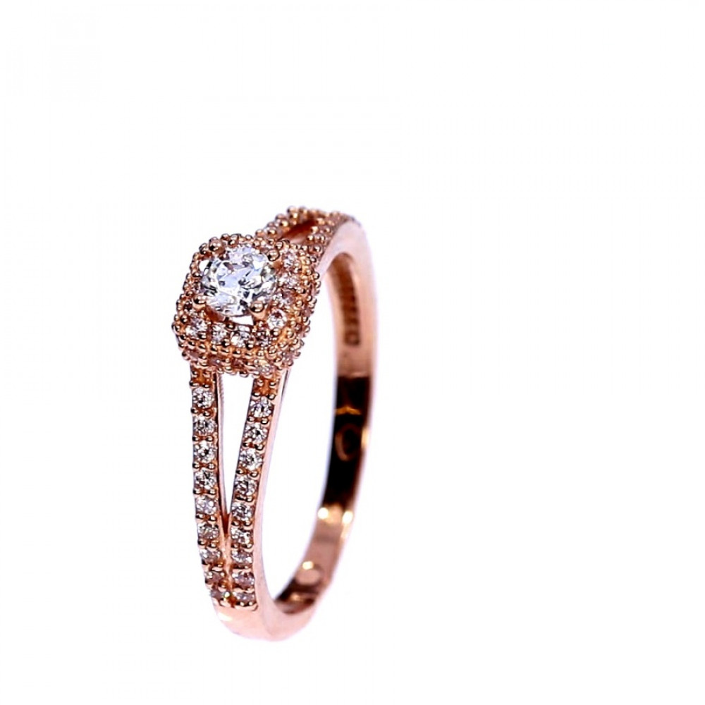 Золотое кольцо с цирконом