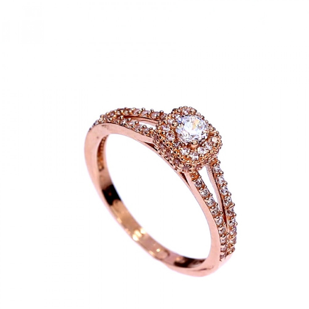 Золотое кольцо с цирконом