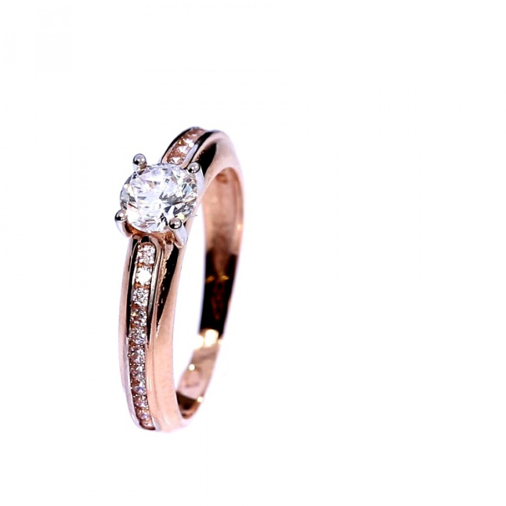 Kuldnesõrmus tsirkoonidega