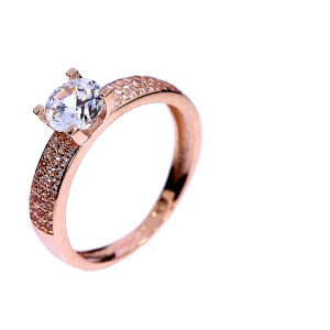 Auksinis žiedas su cirkoniu