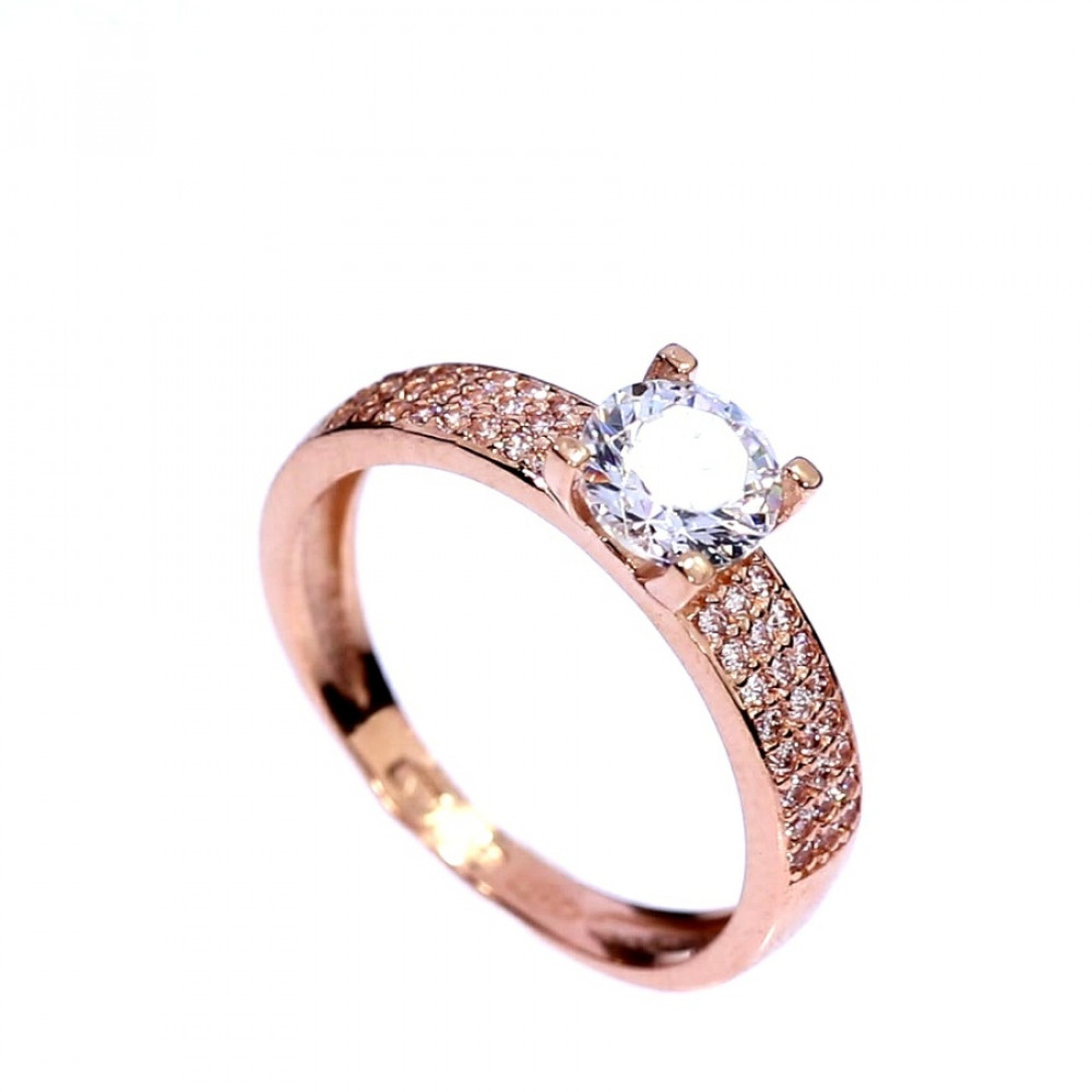 Auksinis žiedas su cirkoniu