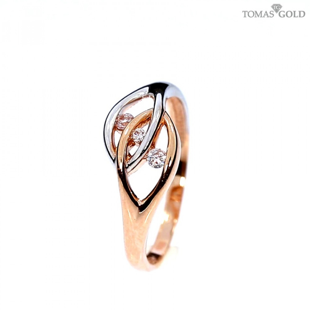 Auksinis žiedas su cirkoniu