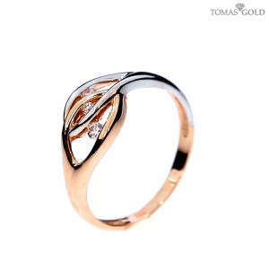 Auksinis žiedas su cirkoniu