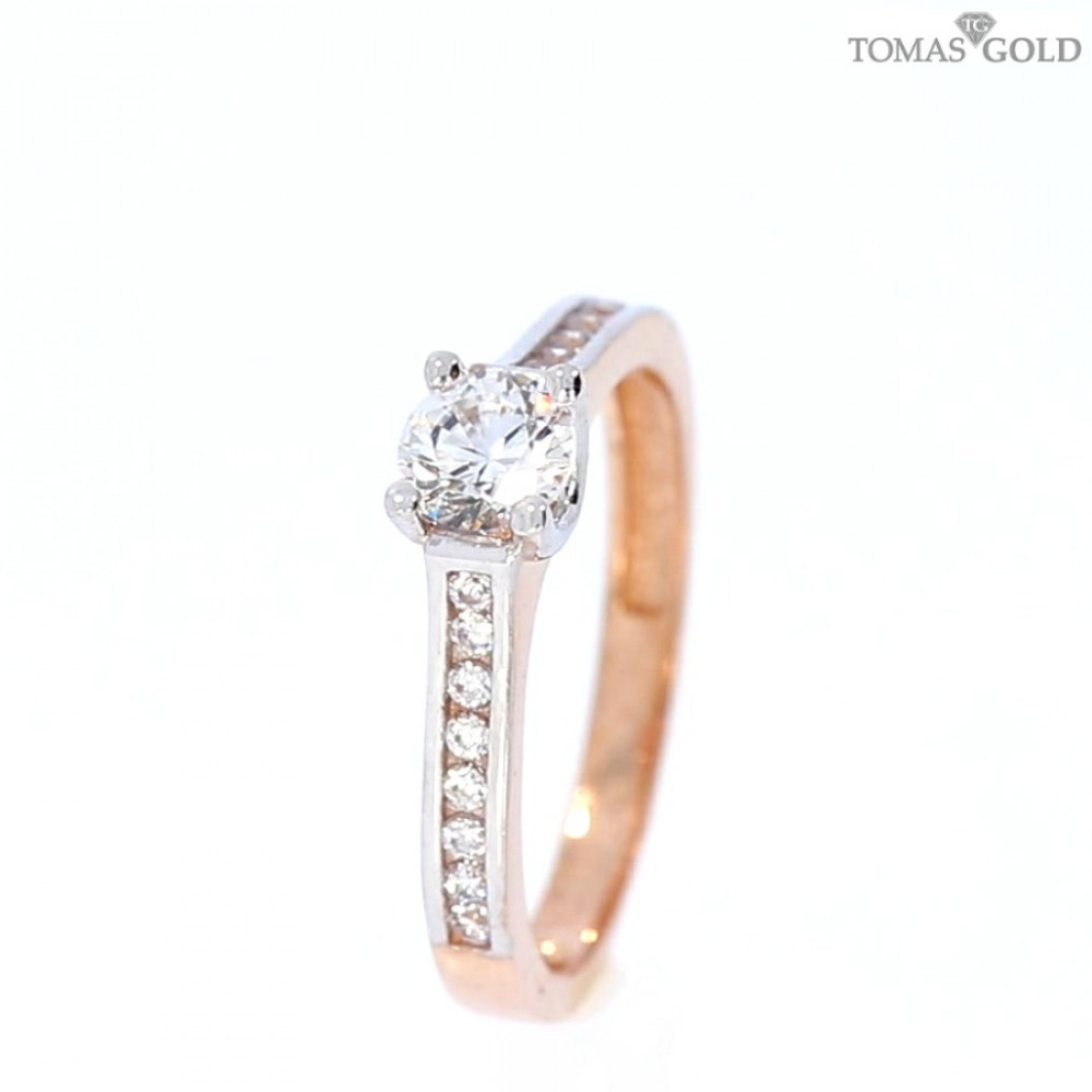 Золотое кольцо с цирконом