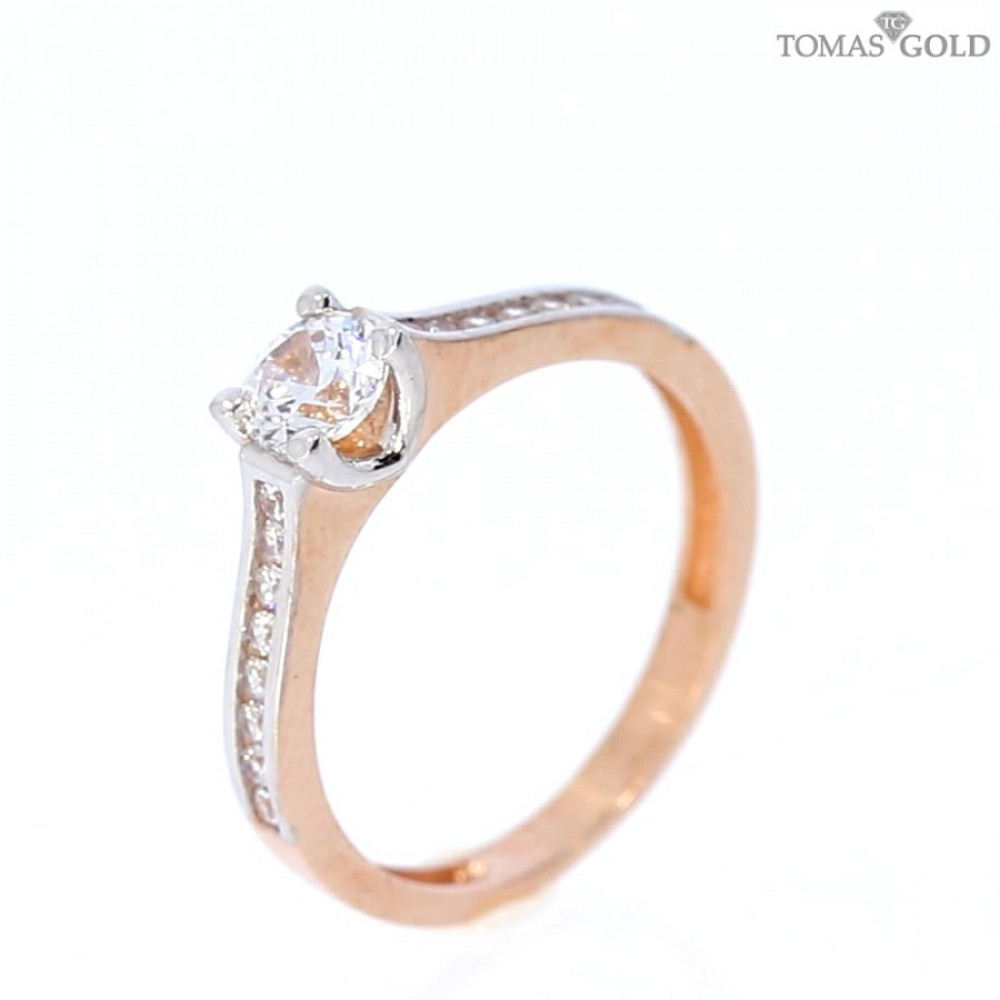 Золотое кольцо с цирконом