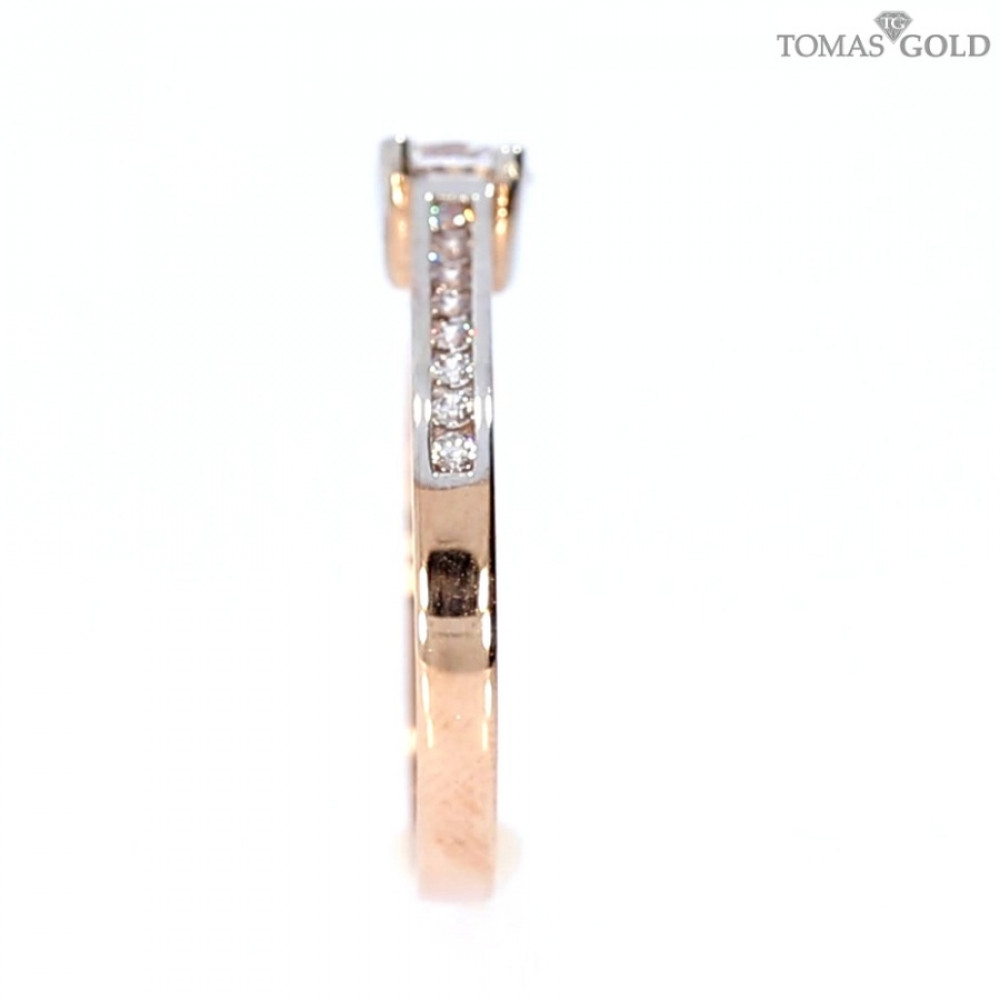 Золотое кольцо с цирконом