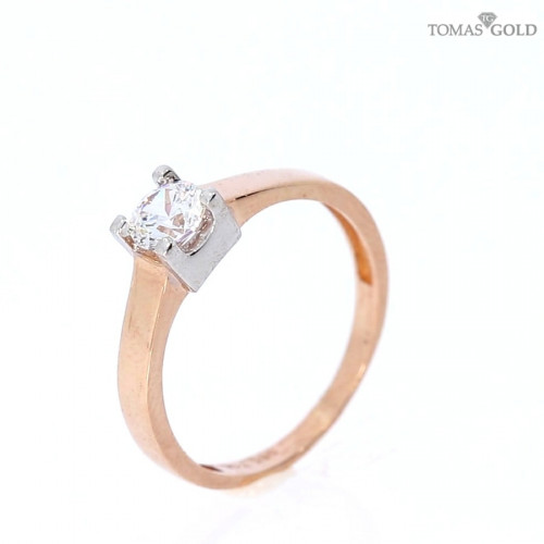 Auksinis žiedas su cirkoniu