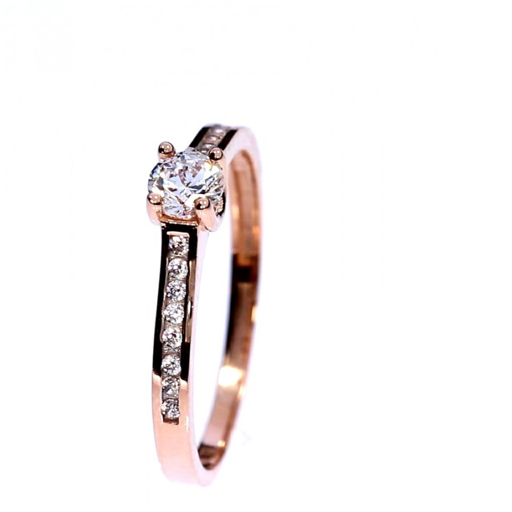 Auksinis žiedas su cirkoniu