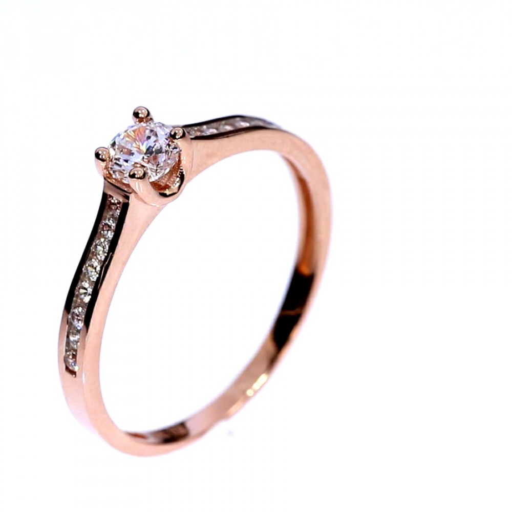 Auksinis žiedas su cirkoniu