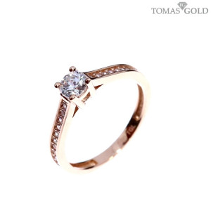 Auksinis žiedas su cirkoniu