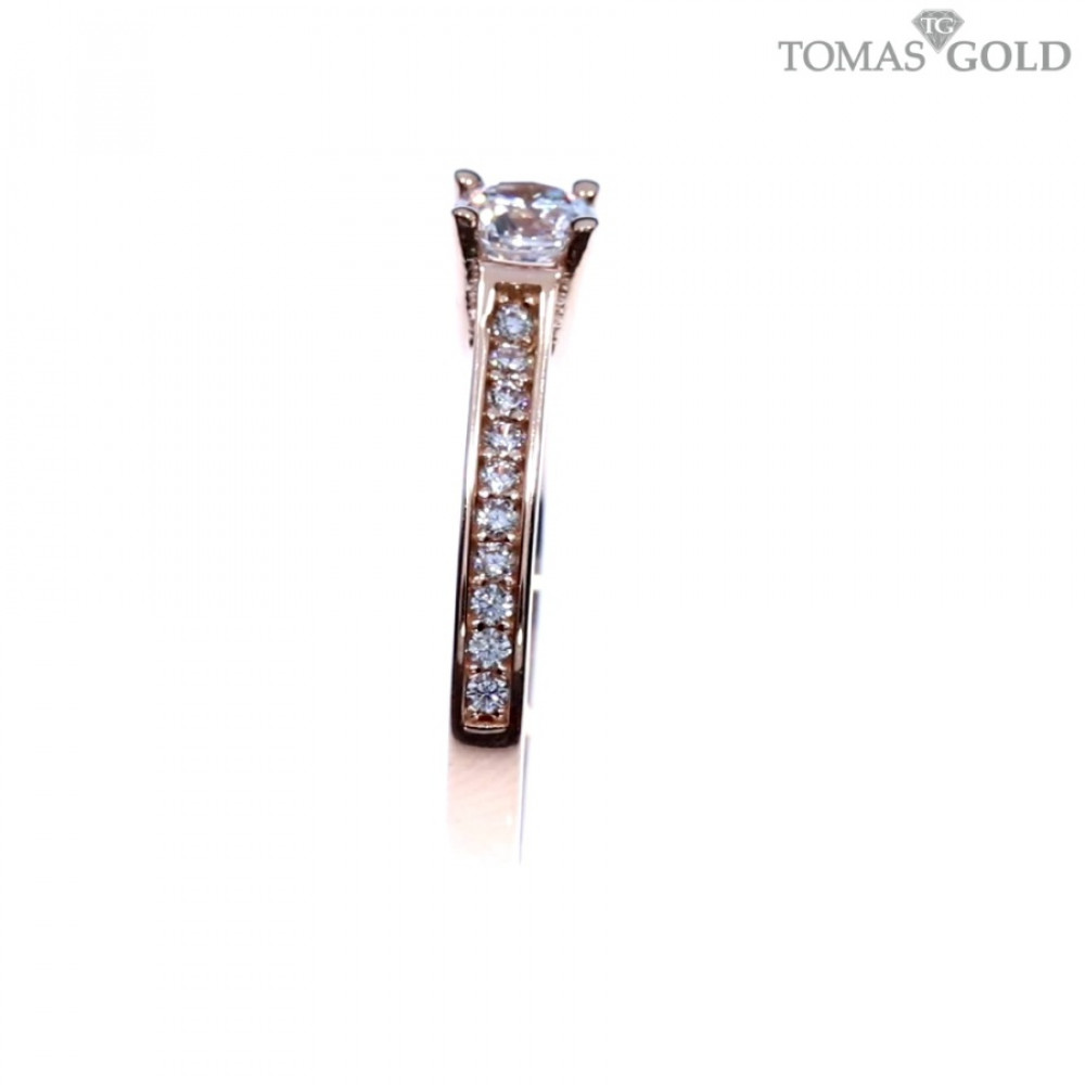 Auksinis žiedas su cirkoniu