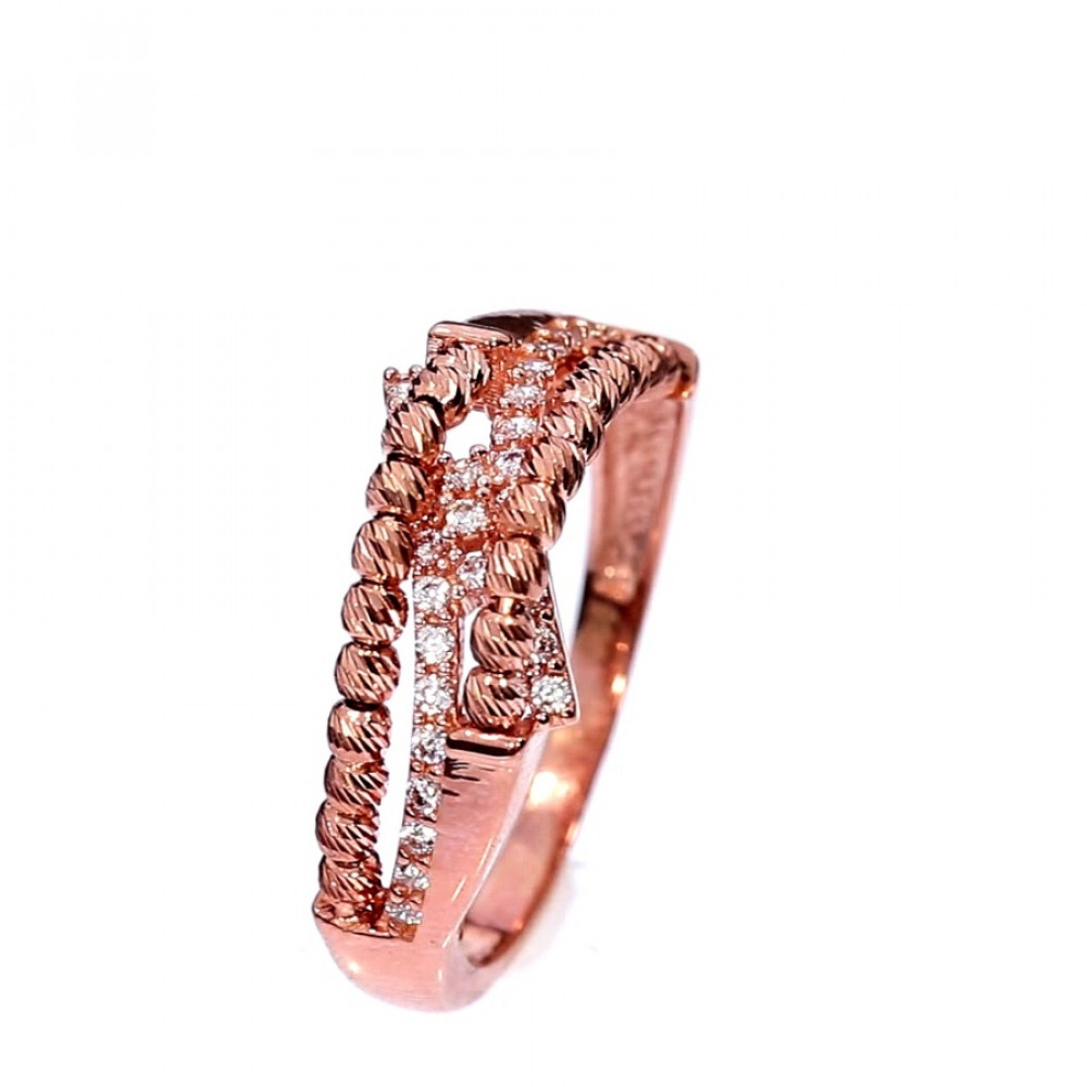 Golden ring with zircon