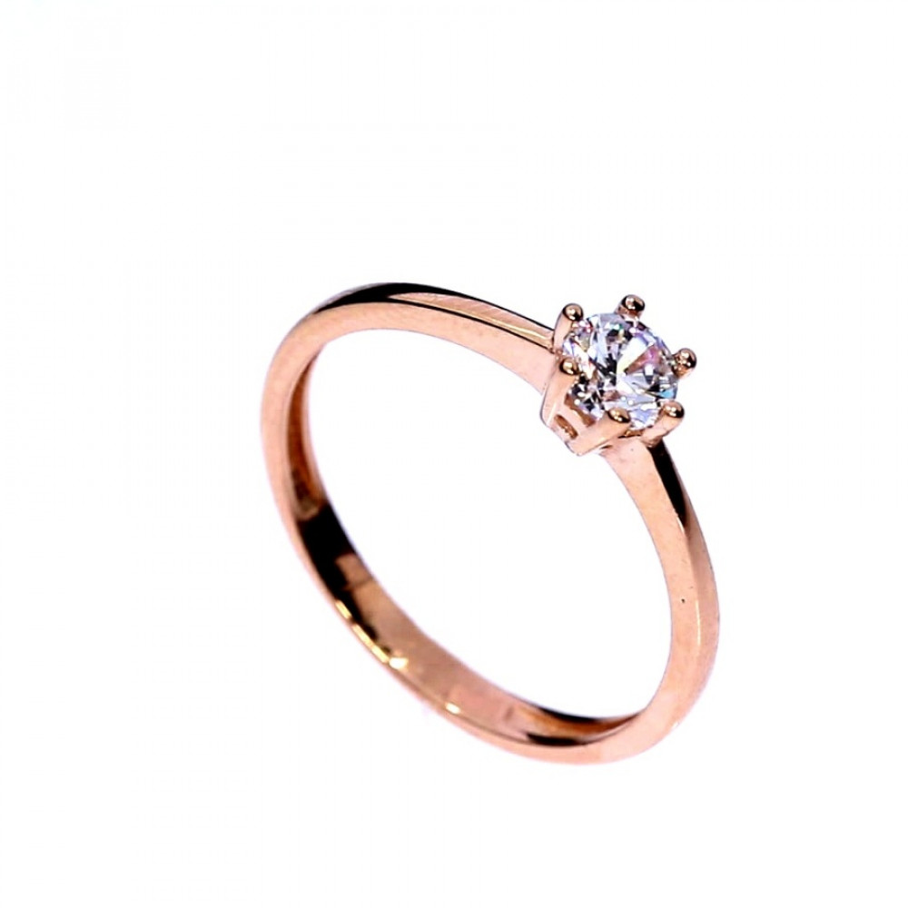 Auksinis žiedas su cirkoniu