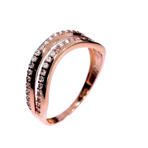 Kuldnesõrmus tsirkoonidega