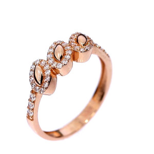 Kuldnesõrmus tsirkoonidega