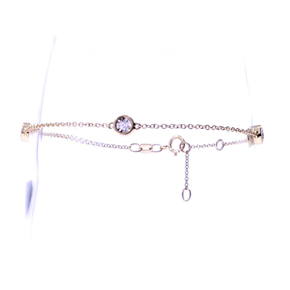 Золотой браслет с драгоценными камнями