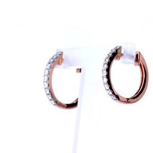 Auksiniai auskarai su briliantais