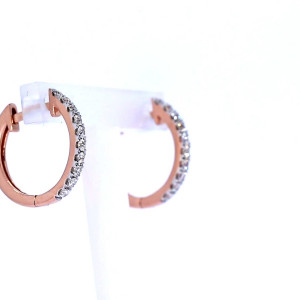 Auksiniai auskarai su briliantais