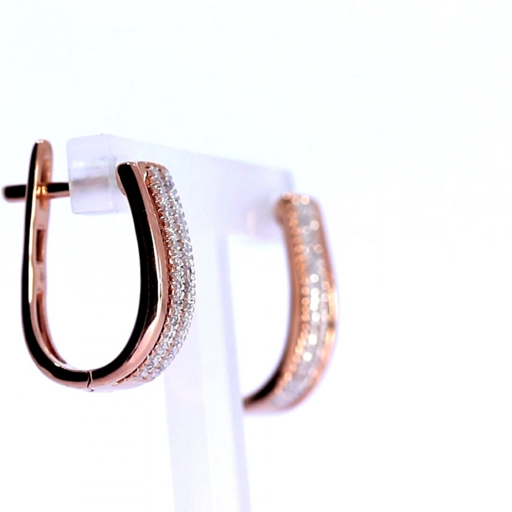 Золотые серьги с драгоценными камнями