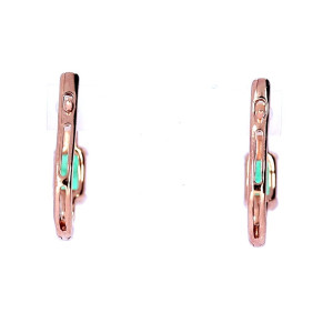 Золотые серьги с изумрудом