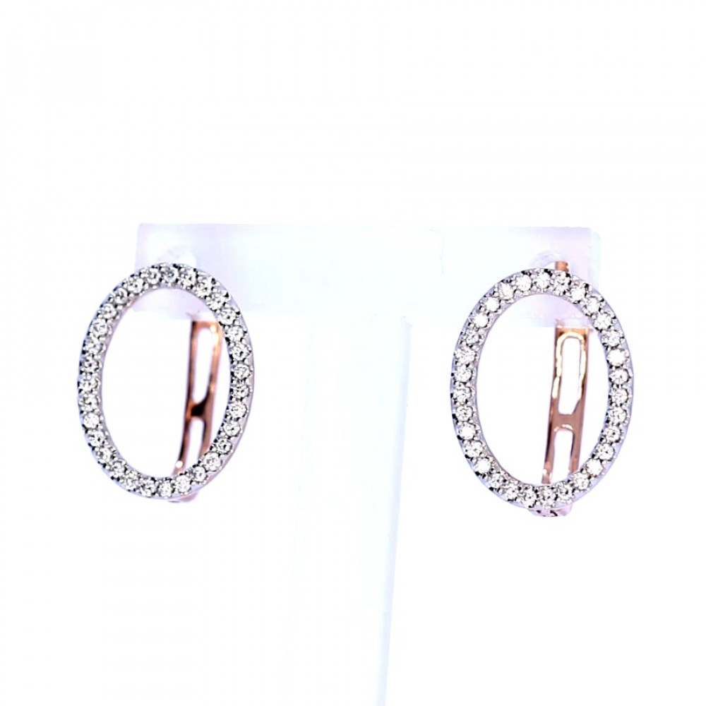 Золотый серьги с бриллиантом