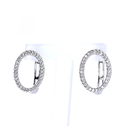 Gold earrings with diamonds