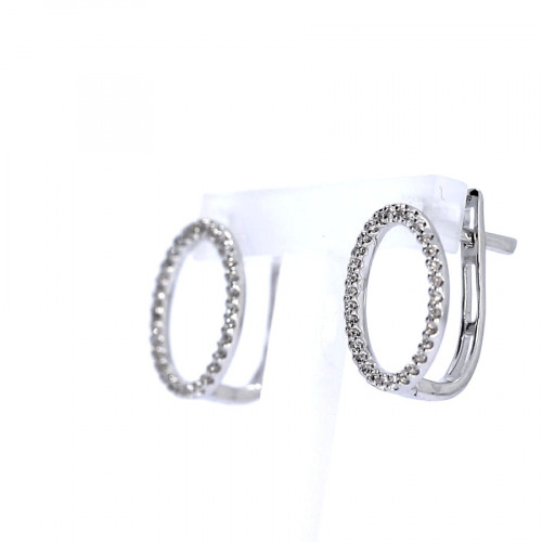 Gold earrings with diamonds