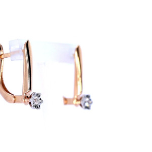 Auksiniai auskarai su briliantais