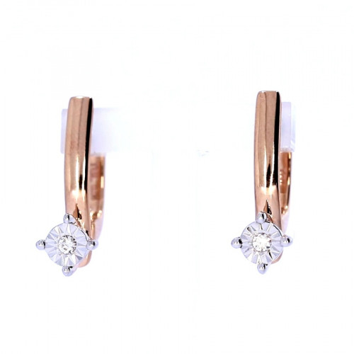 Auksiniai auskarai su briliantais