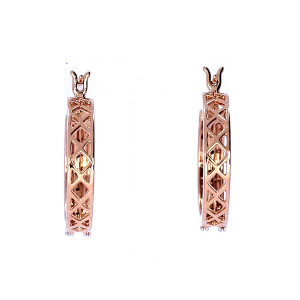 Золотые серьги с чёрными бриллиантами