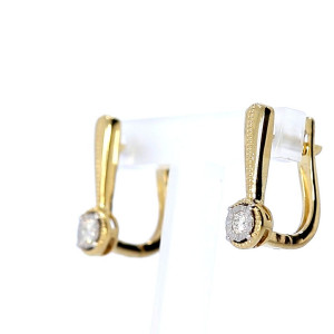 Auksiniai auskarai su briliantais