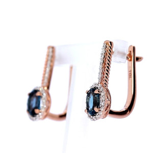 Kuldkõrvarõngad London topaasiga