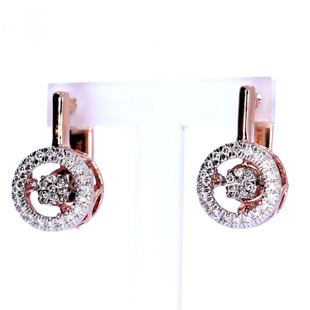 Auksiniai auskarai su brangakmeniais