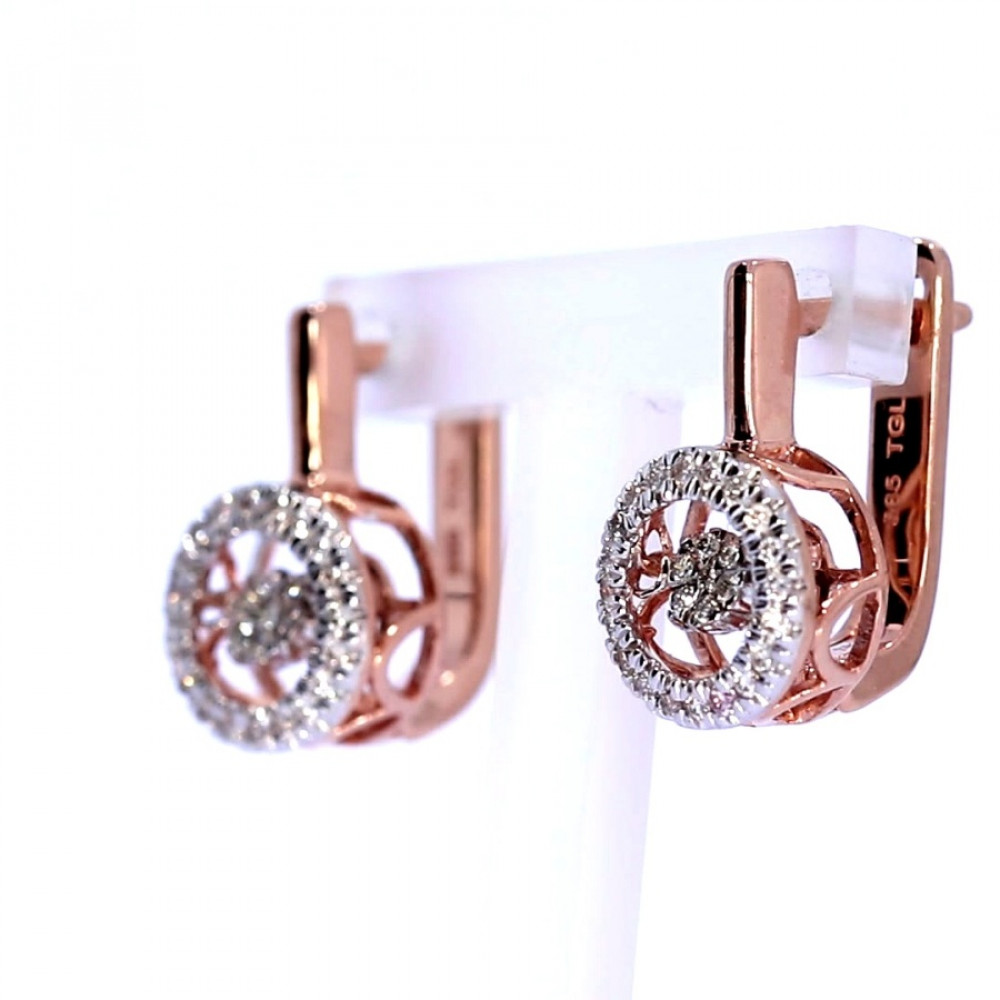 Auksiniai auskarai su brangakmeniais