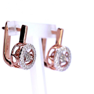 Золотые серьги с драгоценными камнями