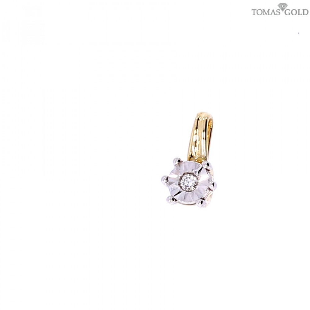 Auksinis pakabukas su briliantu