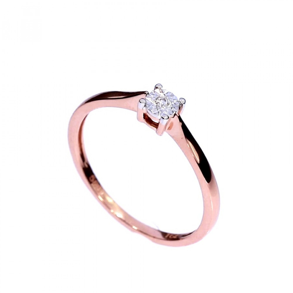 Auksinis žiedas su briliantu