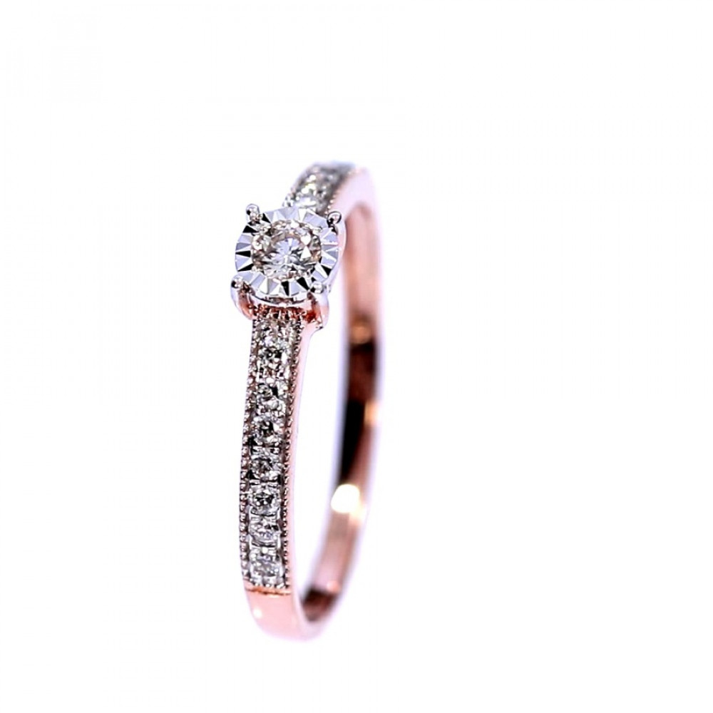 Golden ring with precious stones