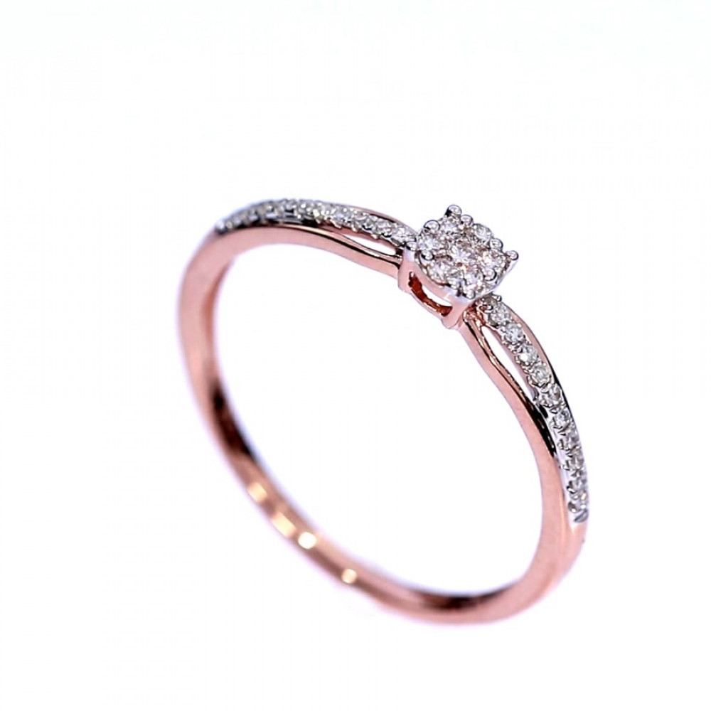 Golden ring with precious stones