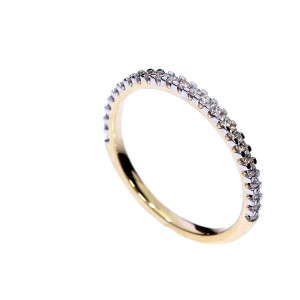 Auksinis žiedas su briliantais