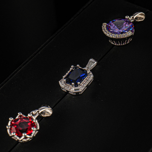 Pendants with precious stones