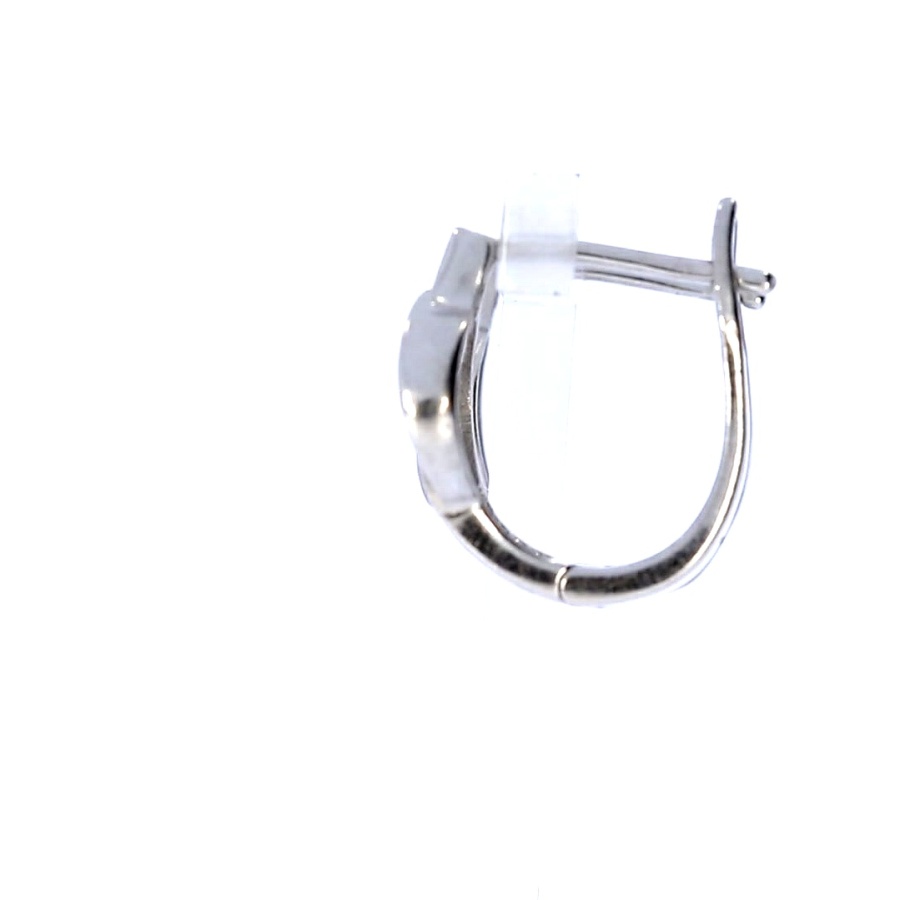 Silver earrings with zircon