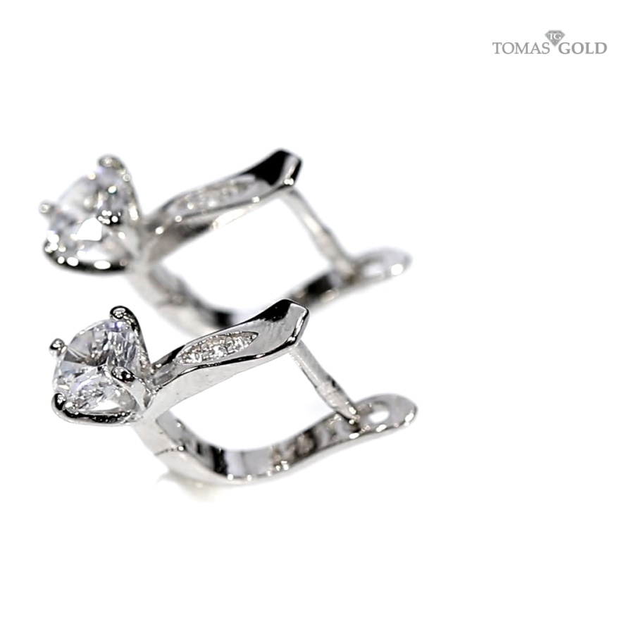 Серебряные серьги с цирконом