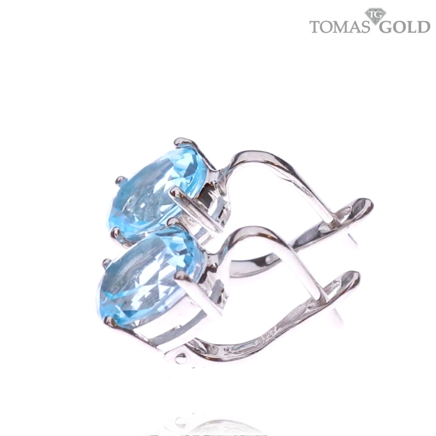 Hõbekõrvarõngad topaasiga