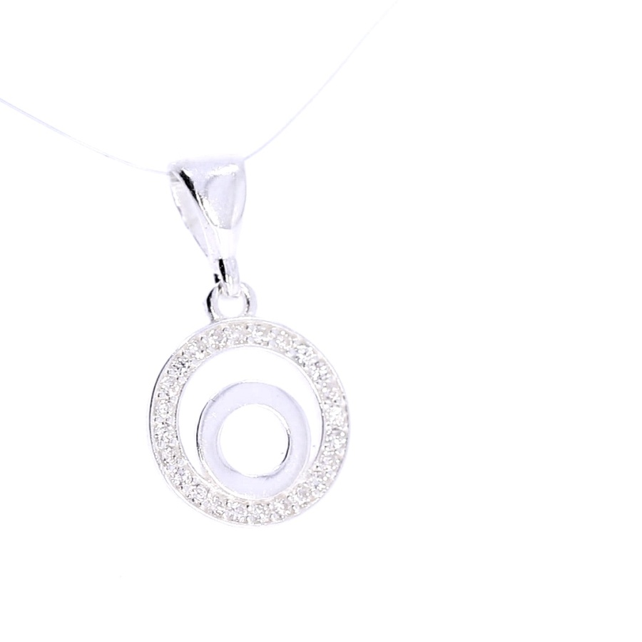 Серебряная подвеска с цирконом