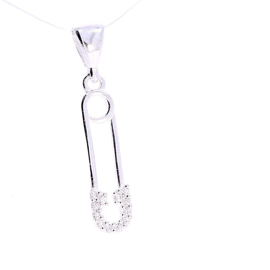 Серебряная подвеска с цирконом