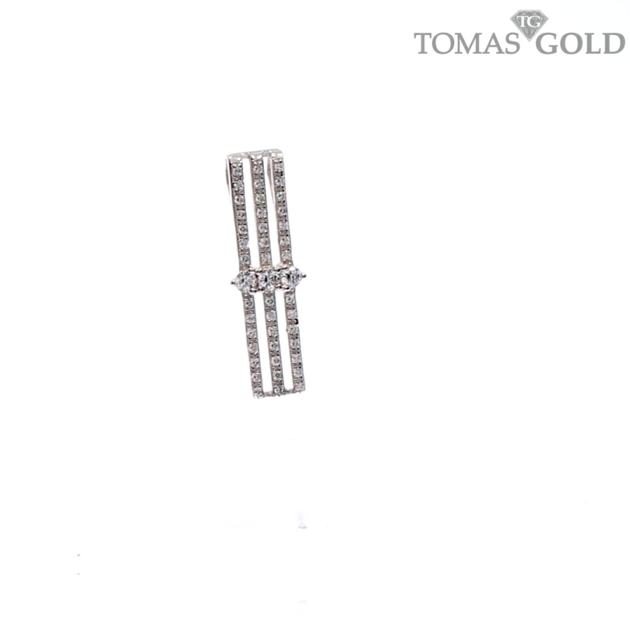 Серебряная подвеска с цирконом