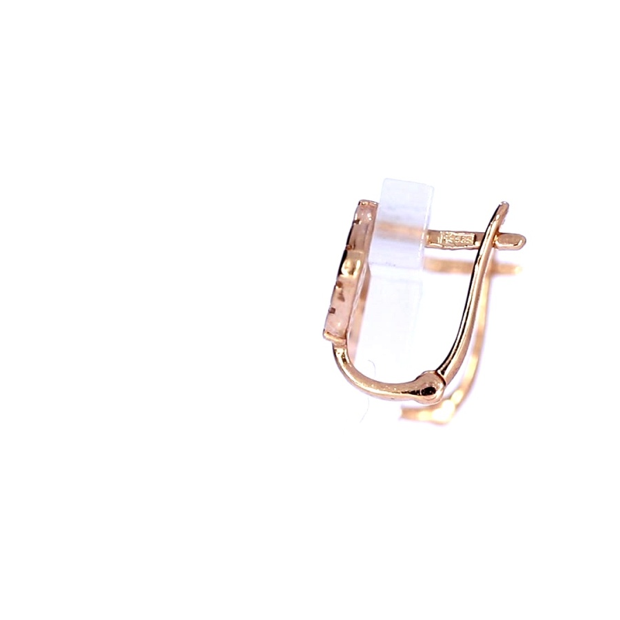 Золотые серьги с цирконом